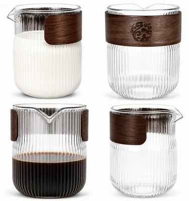 Productafbeelding van Set van 4 Melkkannetjes van Borosilicaatglas, 300 ml