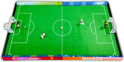 Produktbild von Tipp-Kick Mania Migros Edition Tischfußball inkl. 2 Kicker & Torwart Tischfussballspiel Tisch Fußball Spiel