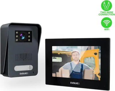 Obrázek produktu pro EVOLVEO DoorPhone AP1-2 drátový videotelefon s aplikací černý