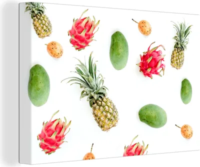 Produktbild von OneMillionCanvasses® - Leinwandbilder - 140x90 cm, Tropisch - Obst - Ananas, Wandbilder Kunstdruck Wanddekoration