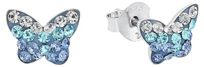 Produktbild von AMOR - Kinder Ohrringe 925 Silber - mit Preciosa - Schmetterling Ohrstecker - AM