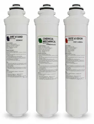 Produktbild von Slim Ersatzfiltersatz 3 teilig Umkehrosmose MF PP300