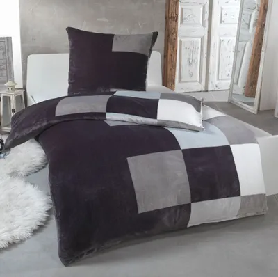 Produktbild von Malika® Kuschelige Winter Plüsch Bettwäsche Cashmere-Touch  mit Kissenbezug 80x80 wärmer als BIBER oder Flanell, Größe:135x200 + 80x80, Design - Motiv:Design 1