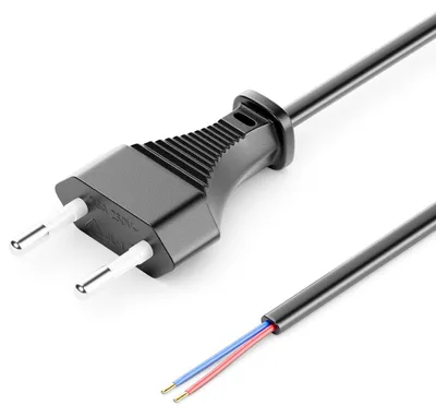 Produktbild von deleyCON 3,0m Euro-Netzkabel offenes Kabelende Typ C - Schwarz