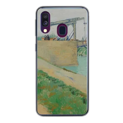 Produktbild von MuchoWow® Handyhülle Schutzhülle Hülle für Samsung Galaxy A40 Die Brücke von Langlois - Vincent van Gogh Silikon Softcase Handy Hülle - Handy-Tasche