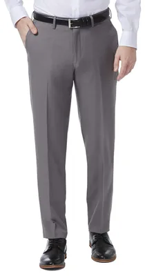 Zdjęcie produktu dla Spodnie męskie Haggar Premium Comfort, model Slim Fit, klasyczne, w kolorze szarym, rozmiar 34W x 2