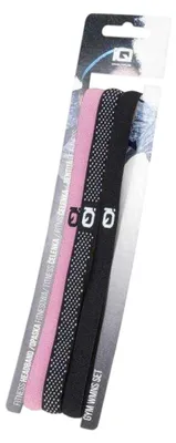Produktbild von IQ - Stirnband für Damen, Fitnessstudio (3er-Pack) PP13319 (Einheitsgröße) (Schwarz/Pink)