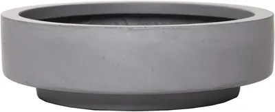 Immagine prodotto di Vaso decorativo ESCADA LOW in fibra di vetro, grigio cemento, 30x30x9 cm