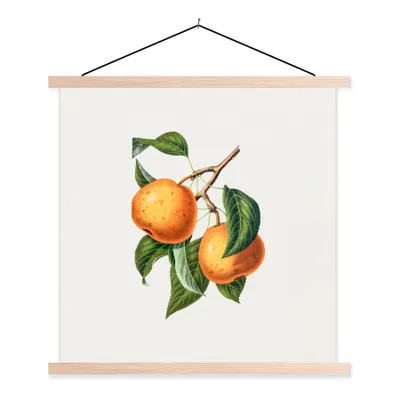 Produktbild von MuchoWow® Textilposter Lebensmittel - Obst - Jahrgang 40x40 cm mit holzfarbenen Rahmen - Posterleiste
