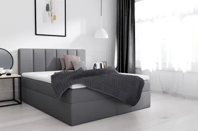 Produktbild von Boxspringbett Schlafzimmerbett ARIA 120x200cm in Stoff Inari inkl. Bettkasten