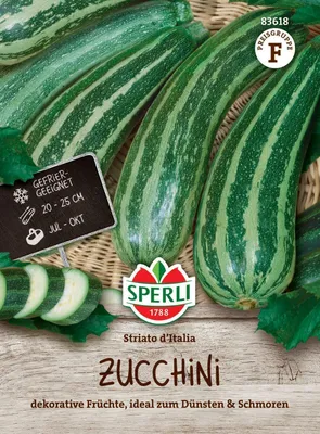 Produktbild von SPERLI Zucchinisamen Striato d’Italia Cucurbita pepo 20 Pflanzen