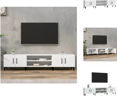 Productafbeelding van vidaXL TV-kast, wit, 180x31,5x40 cm, houtvezel - TV-meubel