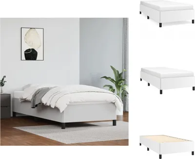 Zdjęcie produktu dla vidaXL Rama łóżka biała 80x200 cm imitacja skóry - Łóżka i ramy łóżek