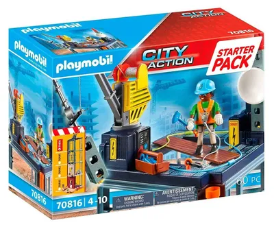 Produktbild von City Action 70816 Starter Pack Spielzeug für Kinder ab 4 Jahren Baustelle mit Seilwinde