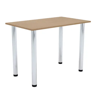 Produktbild von AKKE Eiche hell Küchentisch mit chrom beine LxBxH: 50x50x74 cm