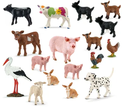Produktbild von Schleich - Tierfiguren - Bauernhof-Set mit 17 Tieren Sammelfiguren Spielfiguren