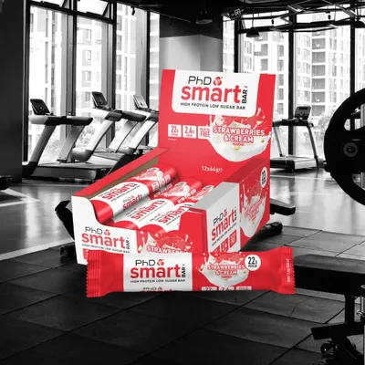 Produktbild von Smart Bar (12x64g) Strawberry & Cream