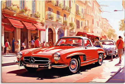 Produktbild von ARTland Leinwandbild Mercedes 300 SL in Südfrankreich Größe: 30x20 cm