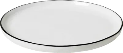 Produktbild von Broste Copenhagen Dessertteller Salt 18 cm Porzellan weiß schwarz