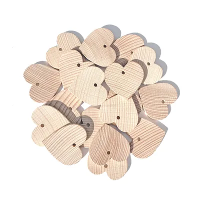 Zdjęcie produktu dla Materiały do rękodzieła Materiały kreatywne Serca naturalne Szer. x wys. x gł. 7,5 x 4,5 x 4,5 cm NOWE