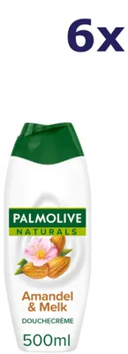 Produktbild von 6x Palmolive douchecréme Naturals Amandel 500 ml