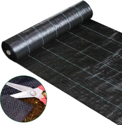 Produktbild von 3m x 10m Unkrautvlies Gartenvlies 90g/m², Unkrautfolie Bodengewebe Mulchvlies, Pflanzenschutz, wasserdurchlässig Bändchengewebe