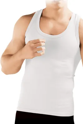 Produktbild von Herren Bauchweg Korsett Mieder Weiß M-L Body Unterhemd Shaper Corset K-22