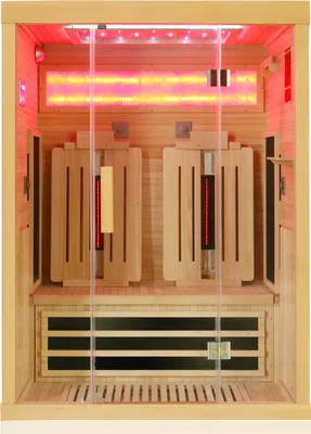 Produktbild von Dewello® Infrarotkabine Infrarotsauna SALTCOATS 135cm x 105cm inkl. 4 Vollspektrumstrahler, 4 Karbonstrahler, 2 Personen