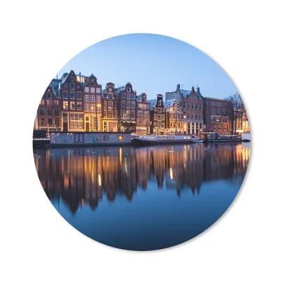Produktbild von MuchoWow® Mauspad Mousepad Amsterdam - Sonnenuntergang - Spiegelung 30x30 cm - Mousepads - Maus Mat - Pad - Mausunterlage - Tischunterlage - Schreibtischmatten