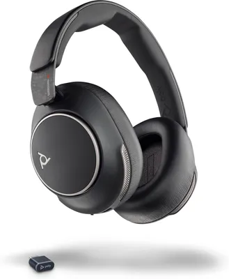 Image de Poly Voyager Surround 80 UC - Voyager Surround 80 series - Casque - circum-aural - Bluetooth - sans fil - réduction active du bruit - adaptateur USB-C via Bluetooth - noir - Certified for Microsoft Teams Open Office