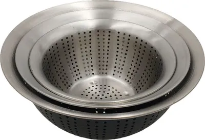 Produktbild von Premium Sieb Schüssel Set Edelstahl – Küchensieb, Nudelsieb, Durchschlag Sieb Schüsseln – 3-teilig für Kochen & Backen