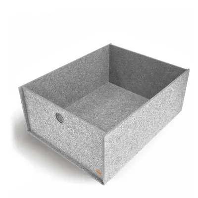 Produktbild von Aufbewahrungsbox CARGA Filz 52 x 40 x 21 cm ohne Deckel in hellgrau meliert