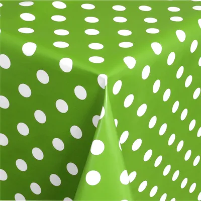 Produktbild von TEXMAXX Wachstuch Tischdecke Wachstischdecke Wachstuchtischdecke abwaschbar ( 150-05 )- 160 x 140 cm - PVC Tischdecke abwischbar, Punkte Muster in Grün