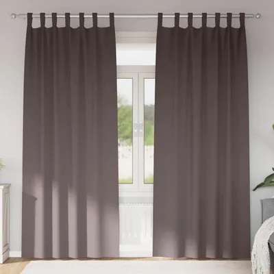 Immagine prodotto di Tende Blackout con Anelli 2 pcs Marrone Scuro 225 x 140 cm