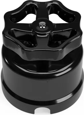 Immagine prodotto di Creative-Cables Interruttore Deviatore in porcellana con manopola – (Nero con manopola bianca, Ø 66,5 mm) – Tensione 250V, Corrente 16A –