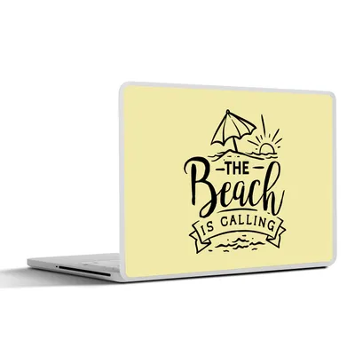 Produktbild von MuchoWow® Laptop Aufkleber Sticker Cover Zitate - Strand - Sonnenschirm 30x21 cm - Sticker für Laptop - Selbstklebend