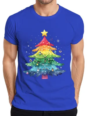 Produktbild von Weihnachtsbaum LGBTQ - Weihnachten Weihnachtsgeschenk Christmas Herren T-Shirt, Blau, 3XL