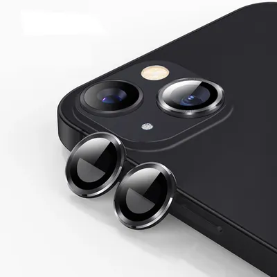Produktbild von Für Apple iPhone 15 / 15 Plus Schutzglas Kamera Linse Hart Glas H9 Schwarz