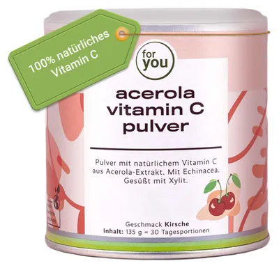 Produktbild von for you acerola vitamin c pulver