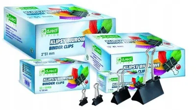Produktbild von D.rect Grand Dokumentenclips Büroklammern Schwarz 32mm