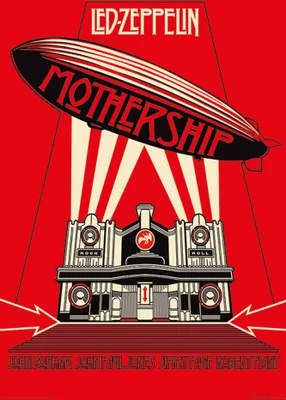 Produktbild von Led Zeppelin Poster Mothership Red