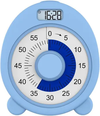 Produktbild von Visueller Timer für Kinder, 60-Minuten Countdown für Klassenzimmer Büro Küche, Schreibtisch Kinder Zeitmana gement Tools mit leisem Betrieb (Rosa)
