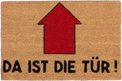 Produktbild von relaxdays Fußmatte Spruch Da ist die Tür