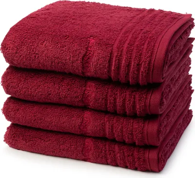 Produktbild von Vossen Vienna Style Supersoft 4 X Handtuch im Set Hochwertige Bordüre für stilvolles Design, Weicher Frottee für beste Saugfähigkeit, Edles Logo, hochwertige Stickerei
