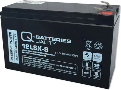 Produktbild von Q-Batteries 12LSX-9 12V 8,8Ah Blei-Vlies-Akku / AGM 10 Jahre