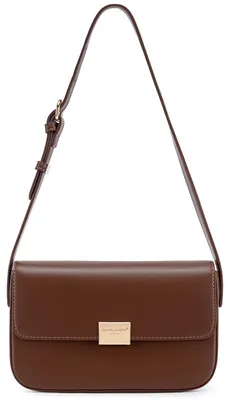 Produktbild von David Jones - Damen Umhängetasche Kleine Handtasche Feste Kunstleder Cognac