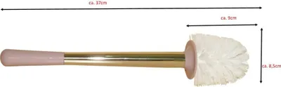 Produktbild von Sanwood Scala Mauve  7522494 Weiß Bürstenkopf mit Edelstahl Griff WC Bürste rostfreie Klobürste - Ersatztoilettenbürste - Ersatzklobürste