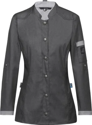 Produktbild von GREIFF Greiff Damen Kochjacke Bikerstyle RF 5415-6910-011 Gr. L anthrazit