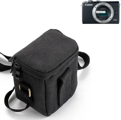 Produktbild von K-S-Trade Umhängetasche kompatibel mit Canon EOS M100 Schulter Tasche Tragetasche Kameratasche Fototasche schwarz Schutzhülle Zubehörtasche