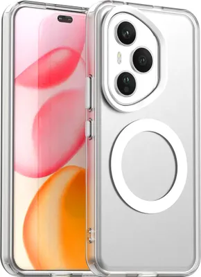 Image de Etui magnétique pour Honor 400 Pro, Etui antichoc fin, mat et translucide, blanc